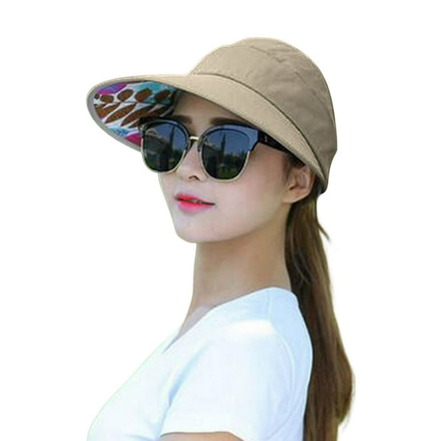 Women Cap Leaf Print Sun Protection Lightweight Good-looking Women Sun Hat for Running