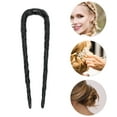 thumbnail image 3 of Unique Bargains 1 Pc Hair Pin U-shaped Texture Hair Hairpin for Women Black, 3 of 5
