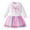 Pink, variant on Utlike Girls Dresses Long Sleeve Print Round Neck Rainbow Dress For Autumn Winter Casual School Party Occasion Pretty Princess Dress Size 3 Years-4 Years