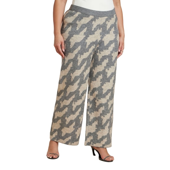 ELOQUII Women's Plus Size Intarsia Sweater Pant