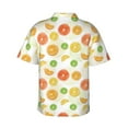 thumbnail image 3 of Balery Colorful Lemons Print Men's Hawaiian Shirts Short Sleeve Beach Shirt Relaxed Fit Vacation Button Down Shirts-XX-Large, 3 of 9