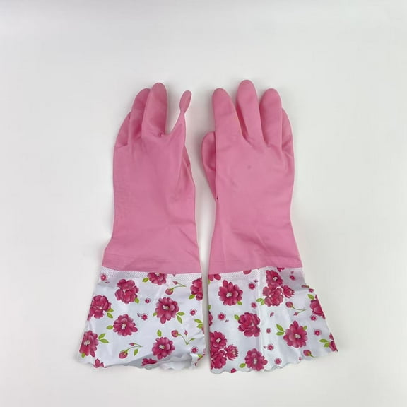 Jopvina Household gloves for general use - Reusable Kitchen Dishwashing Gloves with Latex Free, Cotton lining, Waterproof, Non-Slip, Ideal for Dishes, Household Chores, and Gardening (Medium)