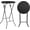 Black, variant on 24in Round Cocktail Table, Bar Height High Top Foldable Bistro Table with Removable Legs, Portable Plastic Indoor Outdoor for Patio, Party, Backyard, Events, White