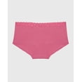 thumbnail image 5 of Ultrasoft Modal Boyshort Panty with Lace Trim In Red Violet, 5 of 5