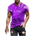 thumbnail image 1 of Camisas de Manga Larga para Hombres Blusa de Cuello Redondo de Impresión Cómoda, Camisa Casual de Poliéster para Uso Diario, de Fiesta Y de Primavera de Verano, 1 of 5