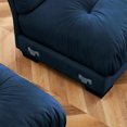 thumbnail image 6 of 166" Modular Sectional Sofa with Ottoman, L Shaped Convertible Sofa Comfy Deep Seat Couch with Round Bolster Armrests, Waist Pillow and Throw Pillows for Living Room Bedroom Apartment, Blue, 6 of 8