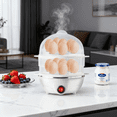 thumbnail image 6 of Double Layer Boiled Eggs Breakfast Maker, Efficient Egg Boiler and Steamer Machine, Cooks 14 Eggs to Desired Doneness, Made with Durable Stainless Steel, Fast & Safe with Auto Shut-Off, 6 of 11