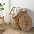 thumbnail image 2 of Ludmilla Round Tall Water Hyacinth Woven Wicker Laundry Hamper with Lid 18" x 18" x 23" Natural Brown, 2 of 5