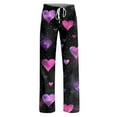 thumbnail image 6 of Resicozy Women's Valentine Pajama Pants Casual Long Pajama Lounge Pants Drawstring Sleepwear Heart Printed Design Pink 2XL, 6 of 7