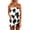 White, variant on Shadoumai Women's Rompers Summer Strapless Floral Print Off Shoulder Boho Flowy Ruffle Hem Shorts Jumpsuit with Pocket