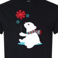thumbnail image 4 of Inktastic Polar Bear, Bear with Scarf, Cute Bear, Snowflakes T-Shirt, 4 of 5