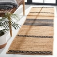 thumbnail image 2 of SAFAVIEH Natural Fiber Seanna Striped Runner Rug, Natural/Black, 2'3" x 8', 2 of 11