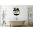 thumbnail image 2 of Farmhouse Bathroom Wall Decor - Rustic Framed Round Wooden Sign - Vintage Decoration for Toilet Washroom Restroom - 11 x 11 inch (Best Seat In The House), 2 of 5