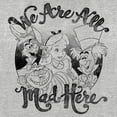 thumbnail image 2 of Women's Alice in Wonderland We Are All Mad Here Graphic Tee Athletic Heather Small, 2 of 4