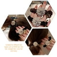 thumbnail image 4 of Miangastore Elastic Hair Band Brown Pearls 2Pcs 3.1X3.1in, 4 of 9