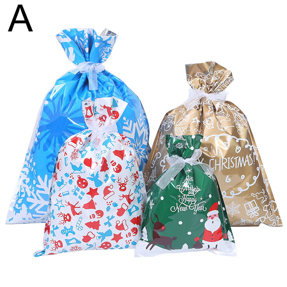 30PCS Large Christmas Gift Bags Drawstring Wrap Present Party Candy Bags Storage