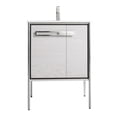 thumbnail image 2 of Fine Fixtures  Oakville Bathroom Vanity  with White Ceramic Sink Mild Grey Oak - Chrome Hardware 24 Inch, 2 of 7