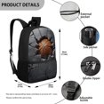 thumbnail image 5 of Uourmeti Polyester School Backpack Daypack with Basketball Design - Spacious Bookbag for Students and Daily Travel, 5 of 6