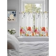 thumbnail image 3 of Pink Yellow Floral Living Room Curtains 2 Panel, Spring Flowers Elegant Botanical Cafe Window Treatment, Farmhouse Bedroom Bathroom Kitchen Curtains Drapes 104"x45", 3 of 6