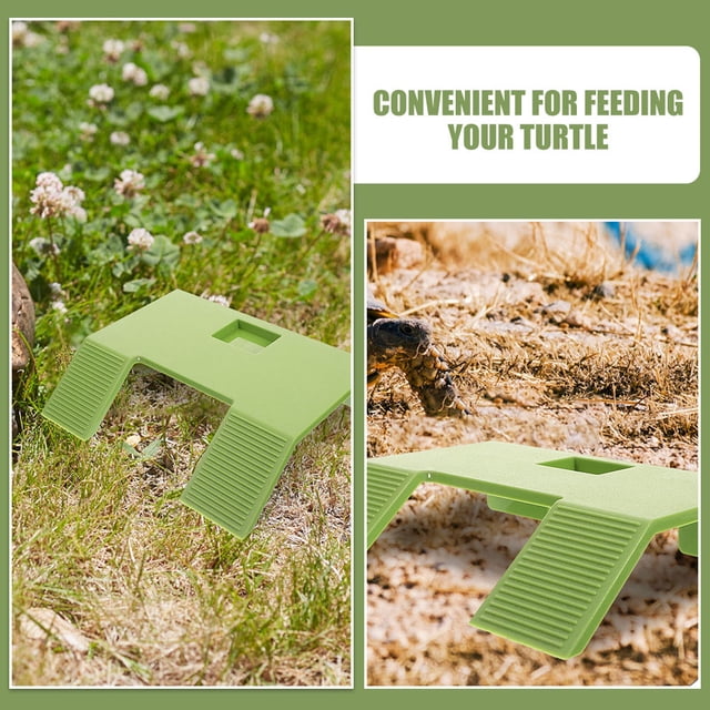 Luxshiny Floating Turtle Dock Tortoise Climbing Basking Platform Green ABS 1Set
