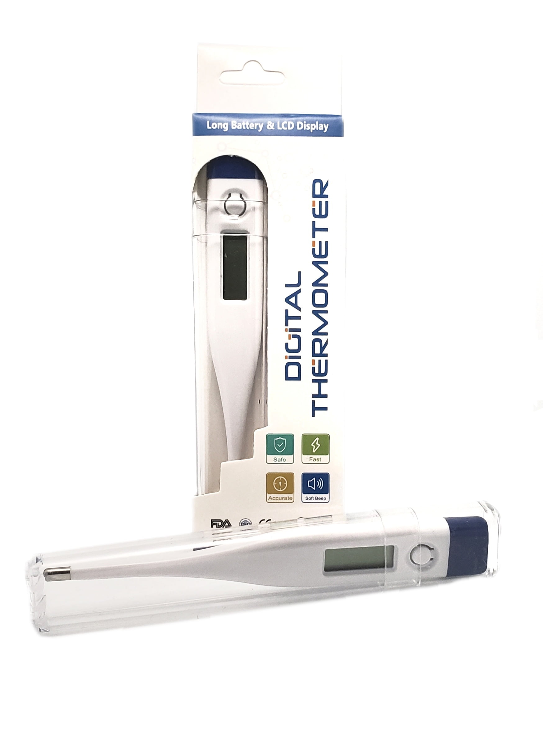 Digital Thermometer for Adults, Kids & Babies - Oral, Armpit or Rectal Reading