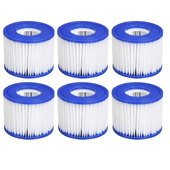 Pool Filter VI for Saluspa Spa Filter Pump Replacement Cartridge Type VI, Hot tub Filters VI for Lay-Z-Spa, for Coleman SaluSpa Filters 90352E Swimming Pool Filter (6 pcs)