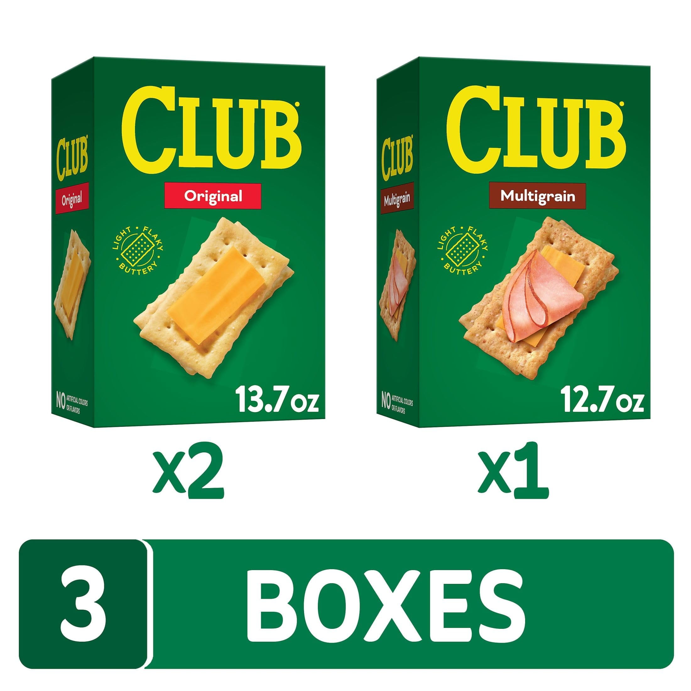 Club Crackers, Lunch Snacks, AKF18 Snack Crackers, Variety Pack (3 Boxes)