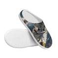 thumbnail image 3 of Balery Astronaut Soccer Field Pattern Women's Fuzzy Memory Foam Slippers Fluffy Winter House Shoes Indoor and Outdoor-39/40, 3 of 7
