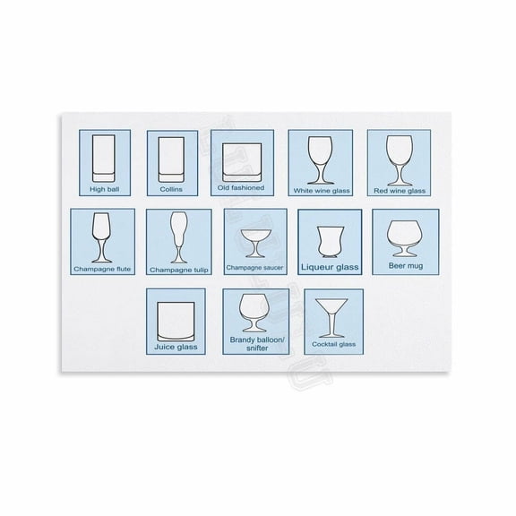 Types of Drinking Glasses Poster (2) Canvas Painting Posters And Prints Wall Art for Living Room Bedroom Decor