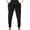 Black, variant on BXSRUTA Women's High Waist Harem Pants with Pockets Casual Loose Fit Comfy Tapered Lounge Trousers Soft Breathable Solid Color Bottoms