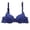 Blue, variant on Daznico Bra Lingerie for Women - Underwear from Bra Elegant Deep V Solid Color Lace Back with Adjustable Support