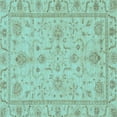 thumbnail image 1 of Ahgly Company Indoor Square Abstract Light Blue Modern Area Rugs, 6' Square, 1 of 4
