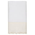 thumbnail image 2 of Linum Home Textiles Traditional/Contemporary Turkish Cotton Arian Cream Lace Embellished Bath Towel, White, 2 of 3