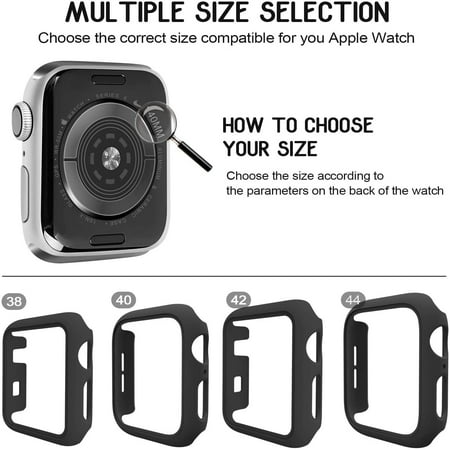 Watch Protector Series 3/2/1 for 38mm with Built-in Tempered Glass Screen Protector (All Watch Series), Guard Bumper Full Coverage Compatible with Apple Watch Series 3/2/1, White