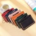 thumbnail image 2 of MFFOR Leather Coin Purse Slim Travel Change Wallet with Keychain, Black, 2 of 9