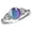 Silver, variant on Summer Clearance Rings for Women 925 Sterling Silver Round Artificial Gemstone Inlaid Hollow Temperature Changing Color Ring Jewelry