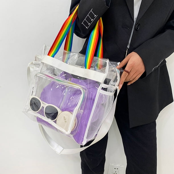 Bolsa de gimnasio de Yoga transparente para mujer bolso de hombro Likrtyny impermeable para deportes al aire libre de PVC para entrenamiento natación Verano