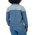 thumbnail image 5 of Women's WEAR by Erin Andrews Denim Kentucky Wildcats Sleeve Hit Colorblock Button-Down Denim Jacket, 5 of 5