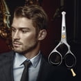thumbnail image 6 of BRV MEN Rounded-Tip Small Trim Scissors for Men 4.2" - High Carbon Stainless Steel - Nose Hair Scissors for Men - Professional Grooming Scissors for Beard, Mustache & Ear Hair - RIGHT HANDED - SILVER, 6 of 8