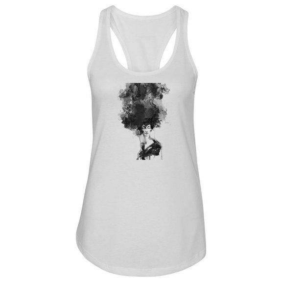 Woman In Watercolor Style Racerback Tank Women -Image by Shutterstock, Female XX-Large