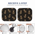 thumbnail image 6 of Kll Gold Glitter Pineapples Windshield Sun Shade 2-Piece Foldable Car Front Window Sunshade For Most Sedans Suv Truck - Auto Sun Blocker Visor Protector Blocks Max Uv Rays - Small, 6 of 7