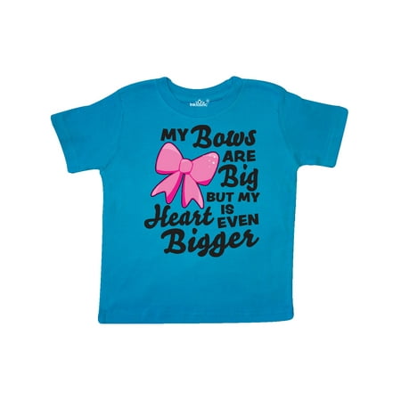 

Inktastic My Bows are Big But My Heart is Even Bigger Gift Toddler Boy or Toddler Girl T-Shirt