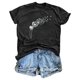 thumbnail image 1 of Fiudx Ropa de Mujer Blusa de Manga Corta con Estampado de Moda para Mujer, Divertida Camiseta con Cuello Redondo, 1 of 5