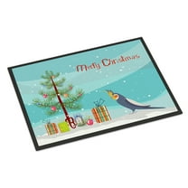 Carolines Treasures CK4498JMAT Cockatiel Merry Christmas Door Mat Indoor Rug or Outdoor Welcome Mat 24x36 Doormat  36"L