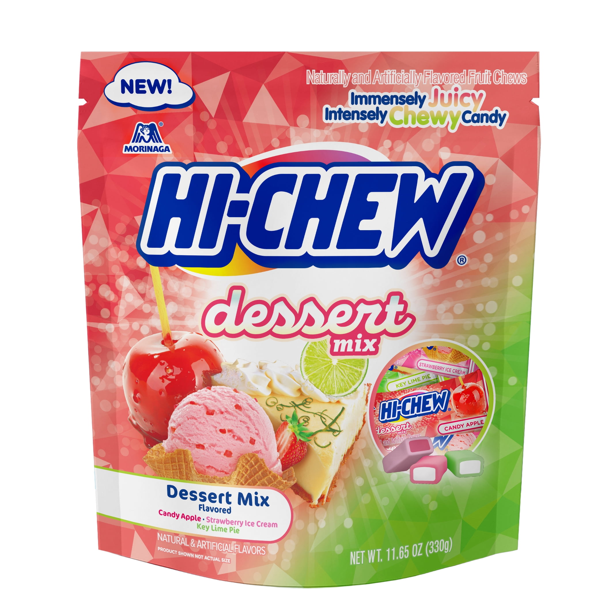 HI-CHEW Dessert Mix Chewy Candy, 11.65 oz, Stand up Pouch