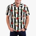 thumbnail image 1 of Balery Rose Flowers Camisa Polo de Hombre con Estampado, de Manga Corta y Tejido Medio, Camisa Tipo Golf Polo-X-Large, 1 of 6