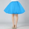 thumbnail image 2 of MIXUE Skirts For Women Summer Solid Color Party Performance Casual Beach Mesh Tutu Mini Skirt Daily-Wear,Blue,L, 2 of 6