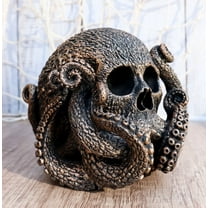 Fantasy Cthulhu Monster Octopus Skull With Tentacles Sucker Arms Figurine 7"L