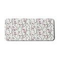 thumbnail image 1 of Floral Computer Mouse Pad, Spring Blossom Pattern in Vintage Colors Hand Drawn Flowers on Branches, Rectangle Non-Slip Rubber Mousepad X-Large, 35" x 15", Pink Green and Black, by Ambesonne, 1 of 2