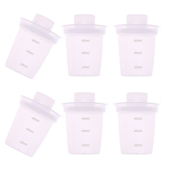 Sinyiin Pack of 6 Infant Formula Dispensers Secure Lid Powder Containers for Daily Use
